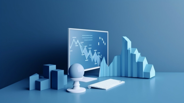 Pngtree Online Marketing And Business Growth In A Blue Backdrop 3d Render Image 3693014
